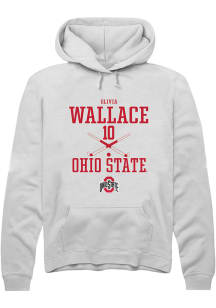 Olivia Wallace  Rally Ohio State Buckeyes Mens White NIL Sport Icon Long Sleeve Hoodie