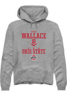 Olivia Wallace  Rally Ohio State Buckeyes Mens Graphite NIL Sport Icon Long Sleeve Hoodie