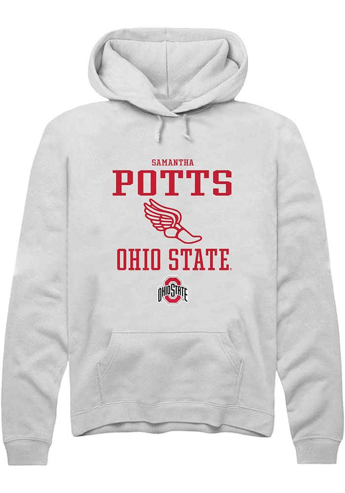 Samantha Potts Rally Ohio State Buckeyes Mens NIL Sport Icon Long Sleeve Hoodie