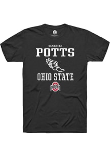 Samantha Potts  Ohio State Buckeyes Black Rally NIL Sport Icon Short Sleeve T Shirt