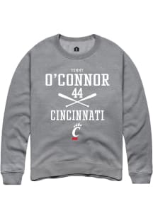 Tommy O'Connor  Rally Cincinnati Bearcats Mens Graphite NIL Sport Icon Long Sleeve Crew Sweatshi..