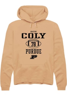 Bakyne Coly Rally Mens Gold Purdue Boilermakers NIL Sport Icon Hooded Sweatshirt