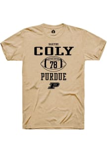 Bakyne Coly Gold Purdue Boilermakers NIL Sport Icon Short Sleeve T Shirt