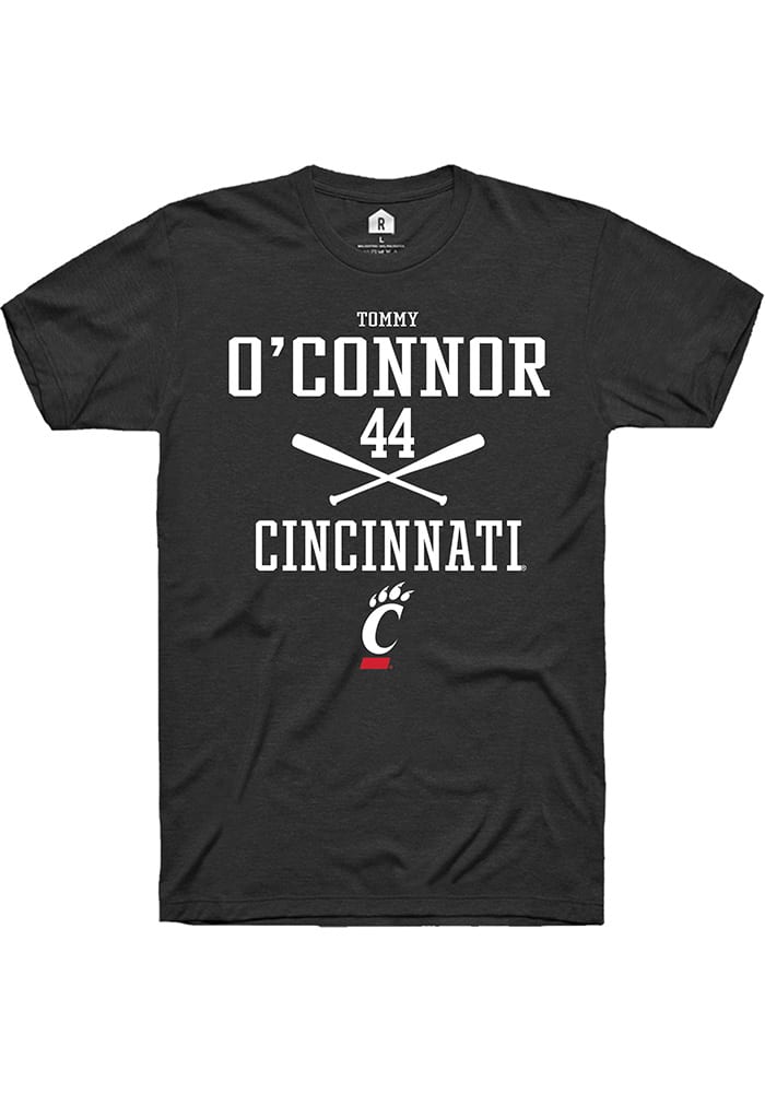 Tommy O'Connor Cincinnati Bearcats Black Rally NIL Sport Icon Short Sleeve T Shirt