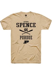 Keenan Spence Gold Purdue Boilermakers NIL Sport Icon Short Sleeve T Shirt