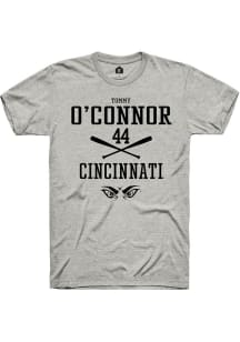 Tommy O'Connor Ash Cincinnati Bearcats NIL Sport Icon Short Sleeve T Shirt