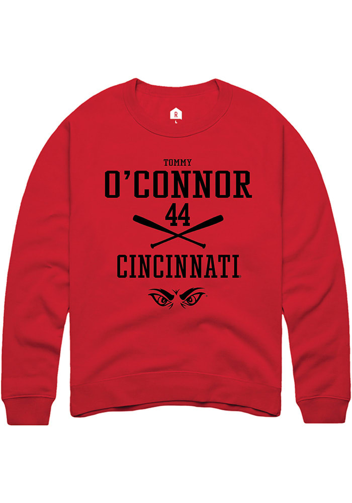 Tommy O'Connor Rally Cincinnati Bearcats Mens Red NIL Sport Icon Long Sleeve Crew Sweatshirt