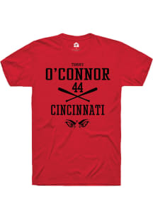 Tommy O'Connor  Cincinnati Bearcats Red Rally NIL Sport Icon Short Sleeve T Shirt