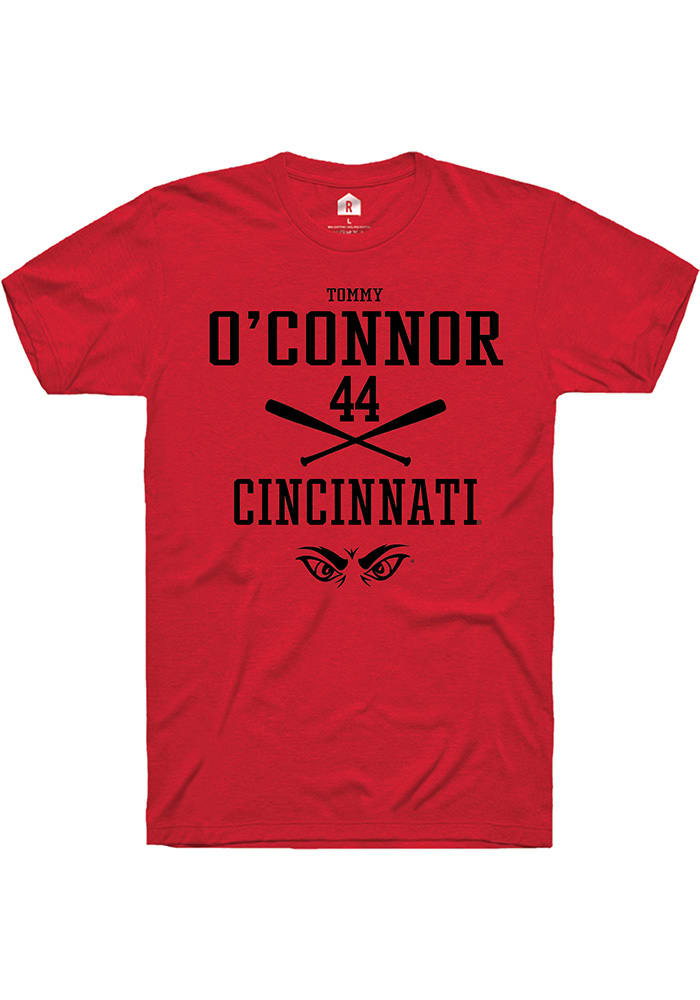 Tommy O'Connor Cincinnati Bearcats Red Rally NIL Sport Icon Short Sleeve T Shirt