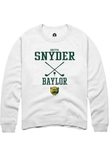 Britta Snyder  Rally Baylor Bears Mens White NIL Sport Icon Long Sleeve Crew Sweatshirt