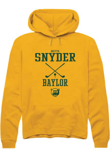 Britta Snyder  Rally Baylor Bears Mens Gold NIL Sport Icon Long Sleeve Hoodie