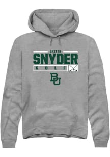 Britta Snyder  Rally Baylor Bears Mens Grey NIL Stacked Box Long Sleeve Hoodie