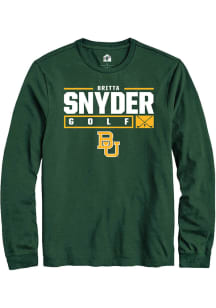 Britta Snyder  Baylor Bears Green Rally NIL Stacked Box Long Sleeve T Shirt