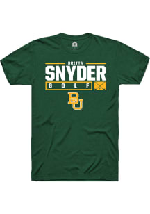 Britta Snyder  Baylor Bears Green Rally NIL Stacked Box Short Sleeve T Shirt