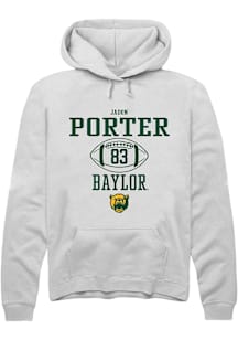 Jadon Porter  Rally Baylor Bears Mens White NIL Sport Icon Long Sleeve Hoodie