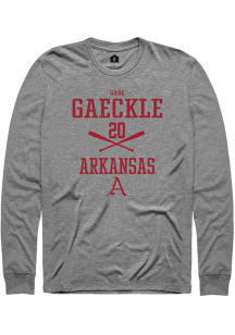 Gabe Gaeckle  Arkansas Razorbacks Graphite Rally NIL Sport Icon Long Sleeve T Shirt