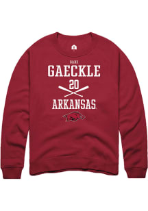 Gabe Gaeckle  Rally Arkansas Razorbacks Mens Red NIL Sport Icon Long Sleeve Crew Sweatshirt