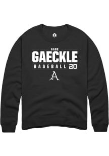 Gabe Gaeckle  Rally Arkansas Razorbacks Mens Black NIL Stacked Box Long Sleeve Crew Sweatshirt