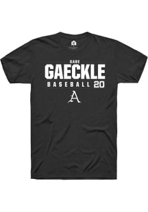 Gabe Gaeckle  Arkansas Razorbacks Black Rally NIL Stacked Box Short Sleeve T Shirt