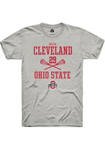 Bella Cleveland  Ohio State Buckeyes Ash Rally NIL Sport Icon Short Sleeve T Shirt