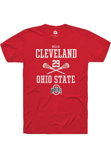 Bella Cleveland  Ohio State Buckeyes Red Rally NIL Sport Icon Short Sleeve T Shirt