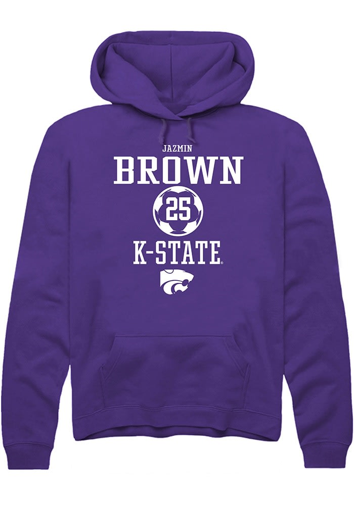 Jazmin Brown Mens PURPLE K-State Wildcats NIL Sport Icon Hoodie