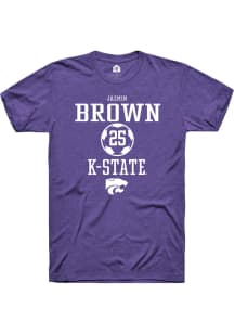 Jazmin Brown  K-State Wildcats Purple Rally NIL Sport Icon Short Sleeve T Shirt
