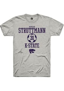 Morgan Struttmann  K-State Wildcats Ash Rally NIL Sport Icon Short Sleeve T Shirt