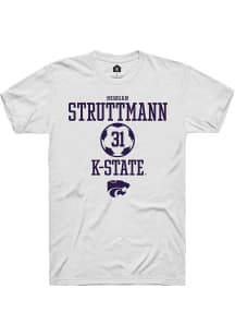 Morgan Struttmann  K-State Wildcats White Rally NIL Sport Icon Short Sleeve T Shirt