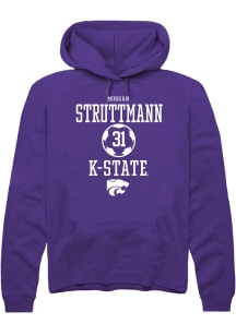 Morgan Struttmann  Rally K-State Wildcats Mens Purple NIL Sport Icon Long Sleeve Hoodie