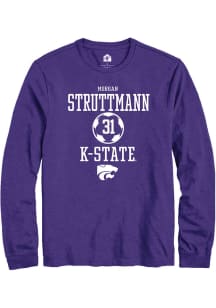 Morgan Struttmann  K-State Wildcats Purple Rally NIL Sport Icon Long Sleeve T Shirt