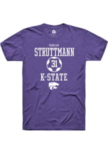 Morgan Struttmann  K-State Wildcats Purple Rally NIL Sport Icon Short Sleeve T Shirt
