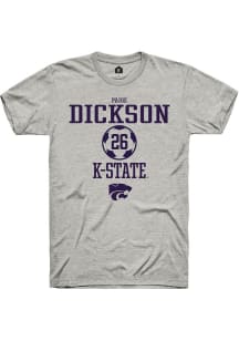 Paige Dickson  K-State Wildcats Ash Rally NIL Sport Icon Short Sleeve T Shirt