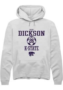 Paige Dickson  Rally K-State Wildcats Mens White NIL Sport Icon Long Sleeve Hoodie