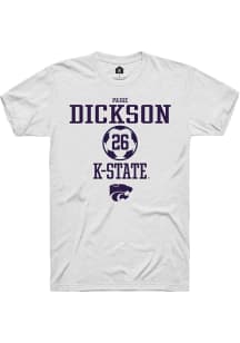 Paige Dickson  K-State Wildcats White Rally NIL Sport Icon Short Sleeve T Shirt
