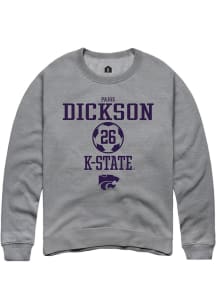Paige Dickson  Rally K-State Wildcats Mens Graphite NIL Sport Icon Long Sleeve Crew Sweatshirt