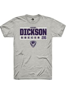 Paige Dickson  K-State Wildcats Ash Rally NIL Stacked Box Short Sleeve T Shirt
