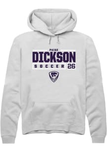 Paige Dickson  Rally K-State Wildcats Mens White NIL Stacked Box Long Sleeve Hoodie