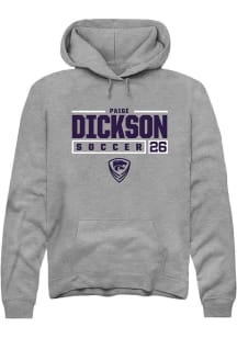 Paige Dickson  Rally K-State Wildcats Mens Graphite NIL Stacked Box Long Sleeve Hoodie