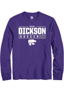 Paige Dickson  K-State Wildcats Purple Rally NIL Stacked Box Long Sleeve T Shirt