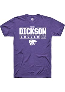 Paige Dickson  K-State Wildcats Purple Rally NIL Stacked Box Short Sleeve T Shirt