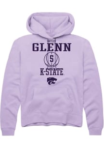 Brylee Glenn Rally Mens Lavender K-State Wildcats NIL Sport Icon Hooded Sweatshirt