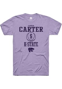 Camryn Carter  K-State Wildcats Lavender Rally NIL Sport Icon Short Sleeve T Shirt