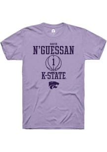 David N’Guessan  K-State Wildcats Lavender Rally NIL Sport Icon Short Sleeve T Shirt