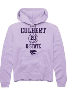 Jerrell Colbert  Rally K-State Wildcats Mens Lavender NIL Sport Icon Long Sleeve Hoodie