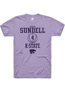 Serena Sundell  K-State Wildcats Lavender Rally NIL Sport Icon Short Sleeve T Shirt