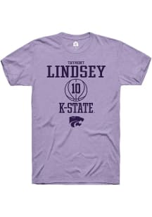 Taymont Lindsey  K-State Wildcats Lavender Rally NIL Sport Icon Short Sleeve T Shirt