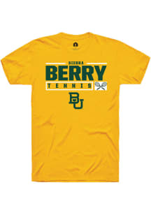 Sierra Berry  Baylor Bears Gold Rally NIL Stacked Box Short Sleeve T Shirt