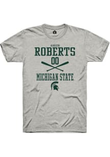 Ashlyn Roberts  Michigan State Spartans Grey Rally NIL Sport Icon Short Sleeve T Shirt