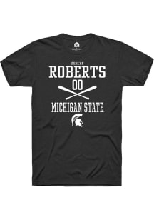 Ashlyn Roberts  Michigan State Spartans Black Rally NIL Sport Icon Short Sleeve T Shirt